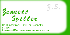 zsanett sziller business card